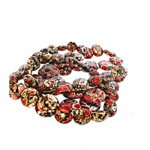Kraal Malachiet 14x5mm Red