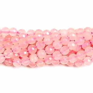 Kralen Rose Quartz Facet 4mm 100x