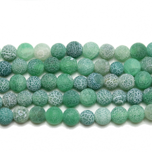 Kralen Frosted Agate Groen 6mm