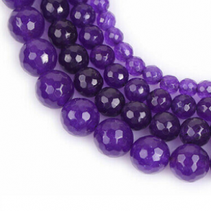 Kralen Purple Jade facet 12mm