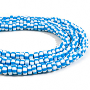 Kralen Polymeer Gestreept Blauw