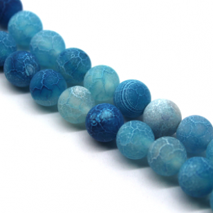 Kraal Frosted Agate Blue 12mm