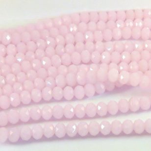 Glaskralen Facet Roze 4mm