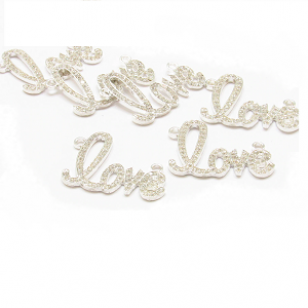 Tussenstuk Strass Love 45x30mm