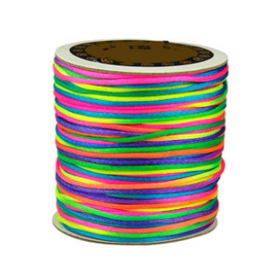 Satijn Koord Regenboog 1.5mm
