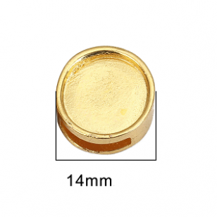 Schuiver Cabochon Goud 14mm