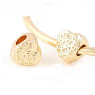 Kraal Goud Hart 8x10mm