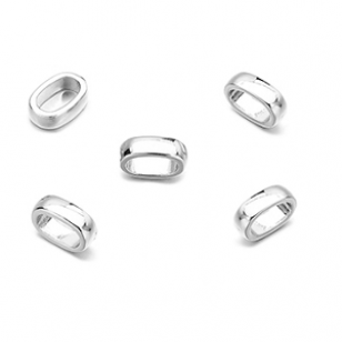 Schuifkraal Zilver 11x7mm