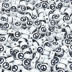 Acryl Kraal Peace 7x4mm