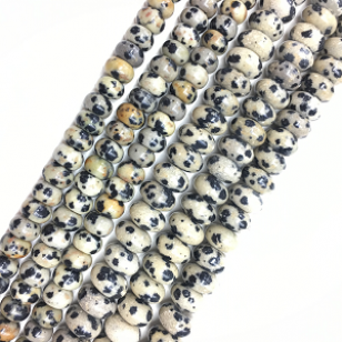 Kralen Dalmation 6x4mm Jasper