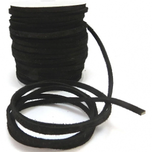 Leer Suede Koord 3mm Zwart