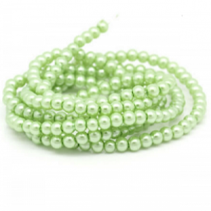 Glas Parel Kralen Groen 8mm