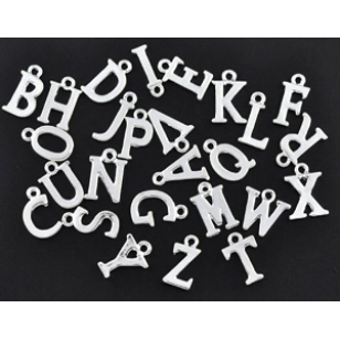 Bedel Verzilverd Letter 16x12mm