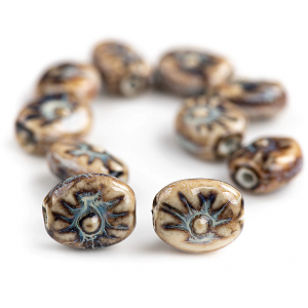 Kraal Keramiek 18x14mm Naturel