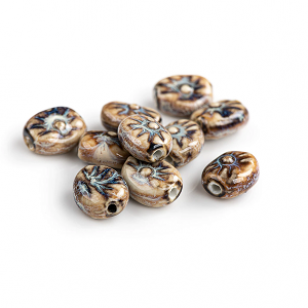 Kraal Keramiek 18x14mm Naturel