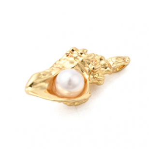 Bedel Goud Conch met parel