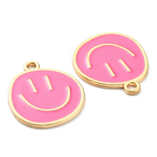 Bedel Smiley Hotpink 20x24mm