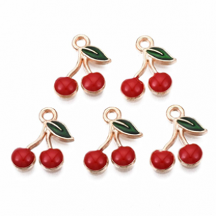 Bedel Kersen 13x12mm Enamel