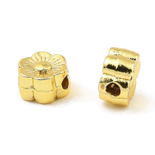 Kralen Bloem Brass 10x