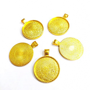 Hanger Plaksteen Goud 25mm