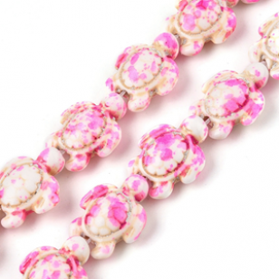 Kralen Schildpad Howliet hotpink 22x
