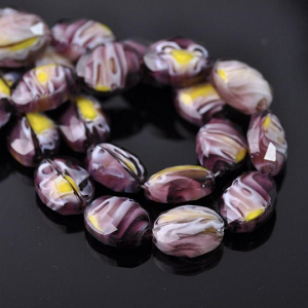 Kraal Lampwork 16x12mm Paars