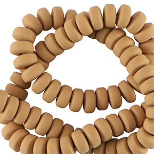 Kralen Polymeer Bruin 7x3mm