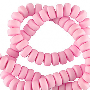 Kralen Polymeer Roze 7x3mm
