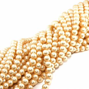 Glas Parel Kralen 8mm Gold