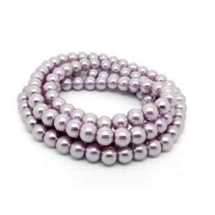 Kralen Glas Parel Lavendel 8mm