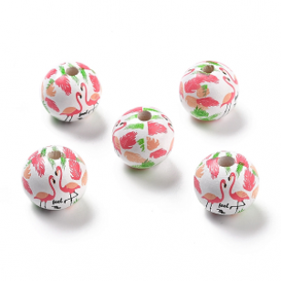 Houten Kraal 20mm Flamingo