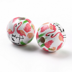 Houten Kraal 20mm Flamingo