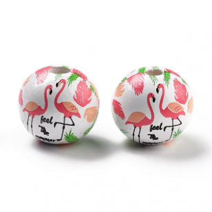 Houten Kraal 20mm Flamingo