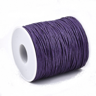 Waxkoord Katoen 1mm Paars pmtr