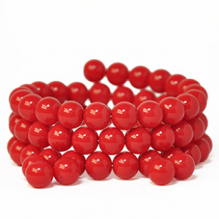 Glas Kralen Rood 6mm
