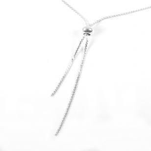 Schuiver Stopper 8x2mm Zilver