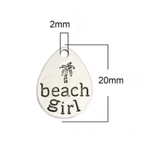 Bedel Beach Girl Palm 20x15x3mm