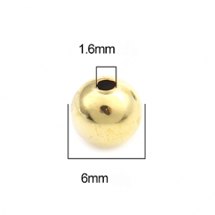 Kralen Goud 6mm 30x