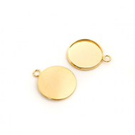 Bedel Cabochon Rvs Goud 22x27mm