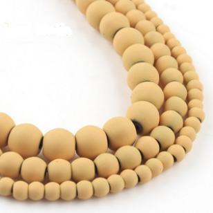 Kralen Hematiet 6mm Oker