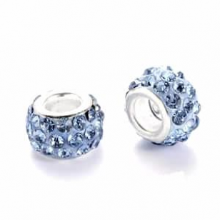 Kraal Fimo 12x10mm Blauw