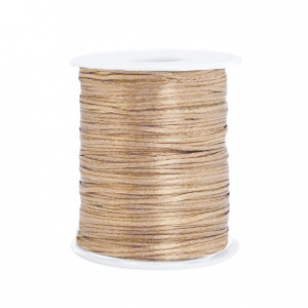 Satijn-koord 2mm Champagne/Goud