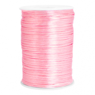 Satijn-koord Roze 2mm pmtr