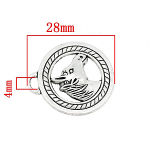 Bedel Paard Hoofd 28x25mm