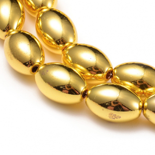 Hematiet Kralen Ovaal Gold / Silver 17x