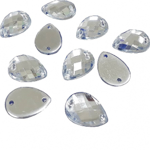 Opnaai-stenen Clear 18x12mm 50x
