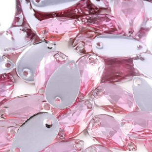 Opnaai-stenen 18x12mm Roze 90x