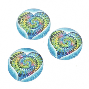 Plaksteen Glas Hart 20mm