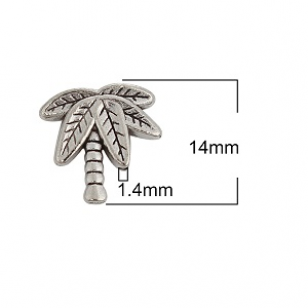 Kraal Palmboom 14x14mm