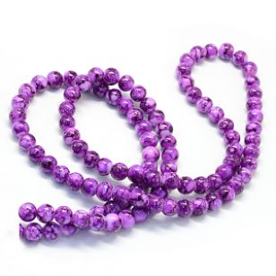 Glas Kralen 6mm Purple 145x